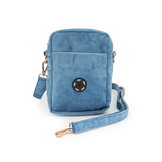 Blue Velvet Crossbody Bag